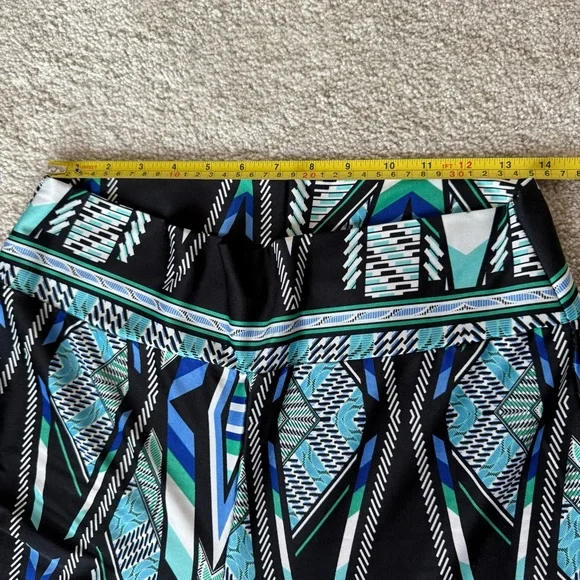 Sunny Leigh Multicolor Geometric Women's Wide-Leg Pants - Picture 7 of 9